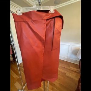 Garcia Faux Leather Wrap skirt
